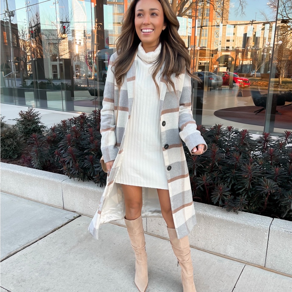 Womens Plaid Coat